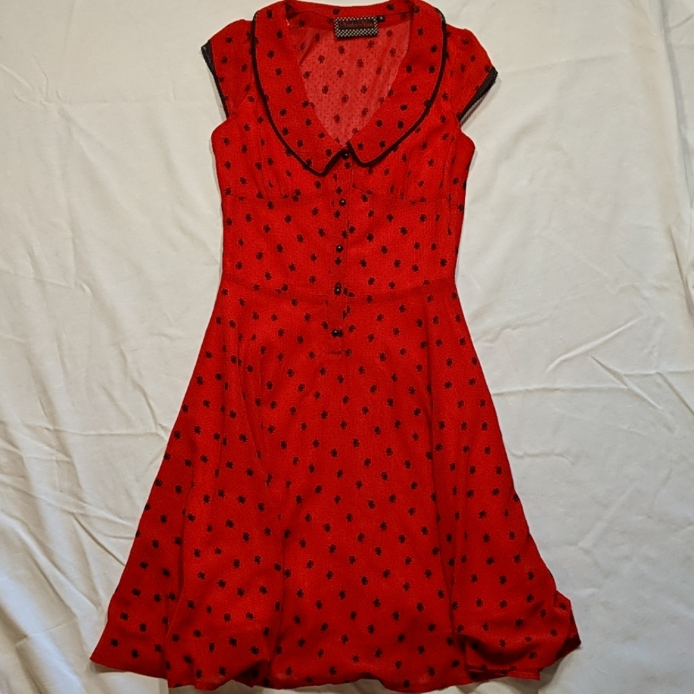 EUC Voodoo Vixen Pinup Dress sz Small